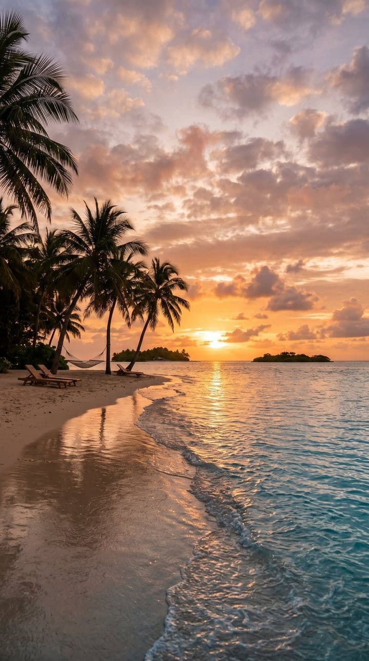 Palms over a golden sea